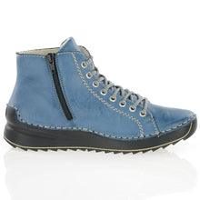 Load image into Gallery viewer, Lace Up Ankle Boots- Blue - Rieker