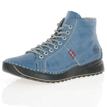 Load image into Gallery viewer, Lace Up Ankle Boots- Blue - Rieker