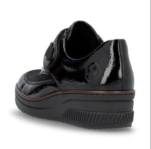 Load image into Gallery viewer, 487C0- Velcro Fasten Shoe- Black- Rieker