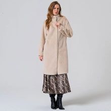 Load image into Gallery viewer, Faux Fur Coat - Ecru - Surkana
