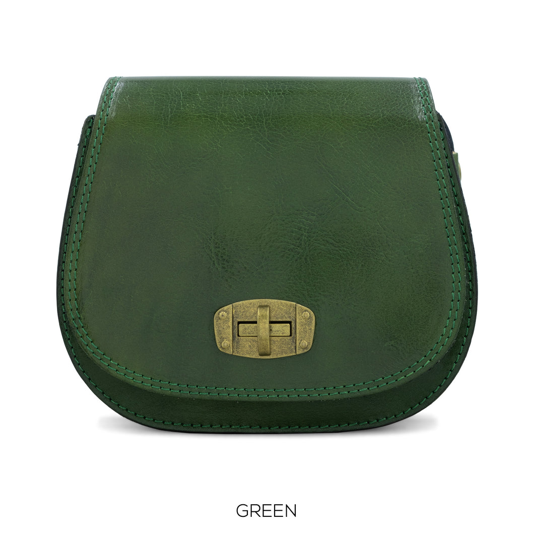 2338 - Saddle Crossbody Bag - Green