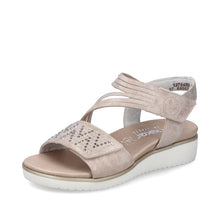 Load image into Gallery viewer, V3764- Rose Gold Strappy Wedged Sandal