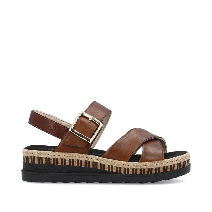 V7951-24 - Rich Tan Strap Sandal- Rieker