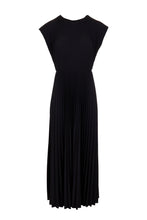 Load image into Gallery viewer, W24511- Maxi Pleated Dress- Black- Peruzzi