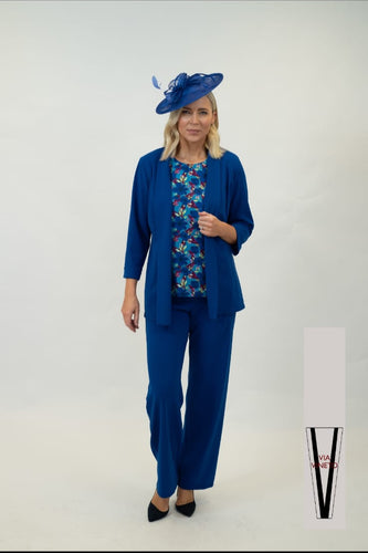 Royal Blue 3-Piece Suit - Via Veneto