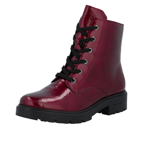 Red Lace-Up Boot - Rieker