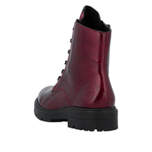 Load image into Gallery viewer, Red Lace-Up Boot - Rieker