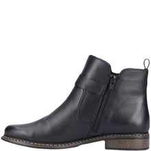 Load image into Gallery viewer, Z4959- Zip Detail Leather Ankle Boots- Black- Rieker