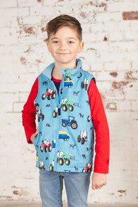 Little lighthouse- Alex Boys Blue Farm Gilet 2024