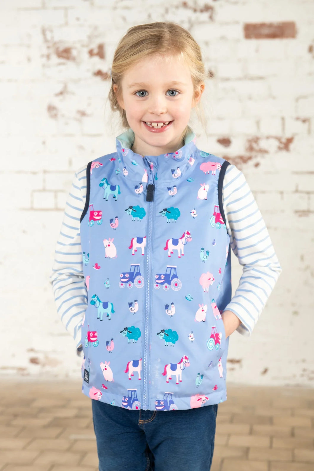 Alex Girls Gilet lilac Farm- Little Lighthouse