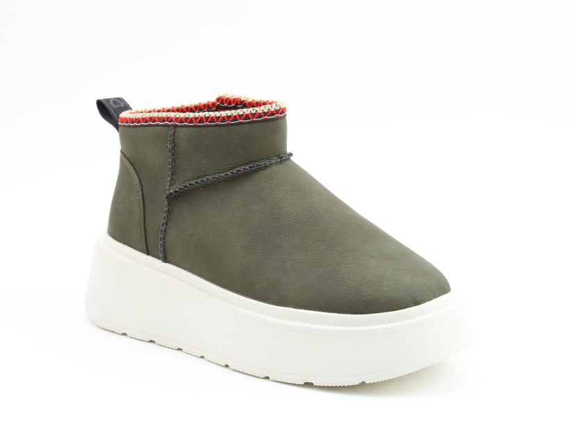 Arlo Chunky Ankle Boots- Khaki- Heavenly Feet