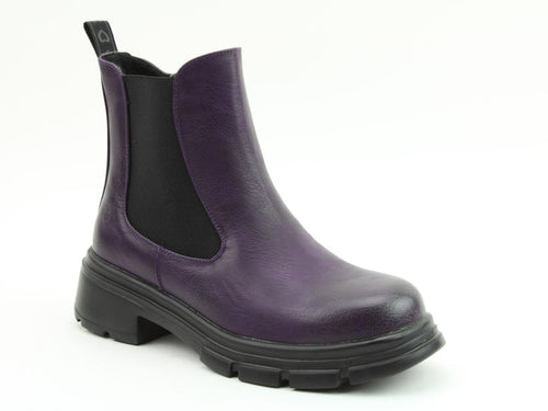 Remy Slip On Ankle Boot- Purple - Heavenly Feet