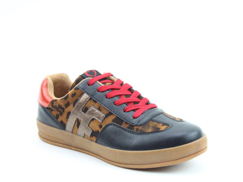 Madison Trainer - Black/Leopard - Heavenly Feet