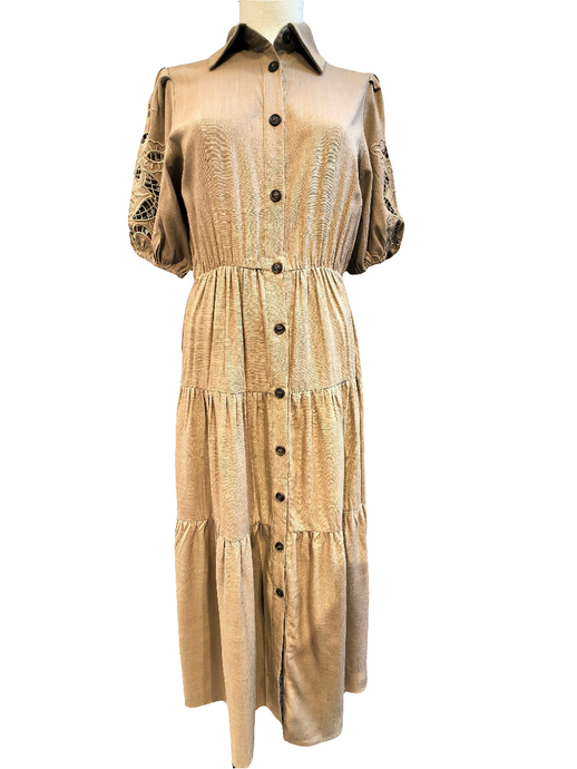 P6130 - Camel Dress - Milo’s Paris