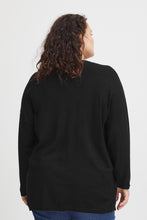 Load image into Gallery viewer, 2647- Knitted Long Sleeve Top- Black- Fransa Plus