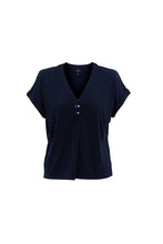 Load image into Gallery viewer, 7386- V Neck Top- Navy- Marble