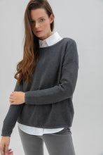 Load image into Gallery viewer, 7553 - Boat-Neck Ribbed Jumper - Marble