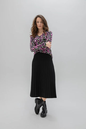 7123 - Pleated Midi-Skirt - Marble