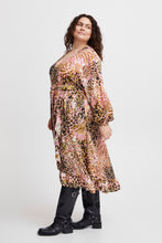 Load image into Gallery viewer, 2600- Printed Faux Wrap Dress- Fransa Plus