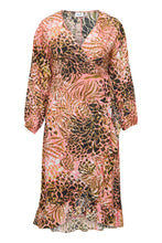 Load image into Gallery viewer, 2600- Printed Faux Wrap Dress- Fransa Plus