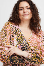 Load image into Gallery viewer, 2600- Printed Faux Wrap Dress- Fransa Plus