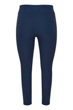 Load image into Gallery viewer, 2076- Zalin Elasticated Waist Leggings- Navy- Fransan Plus