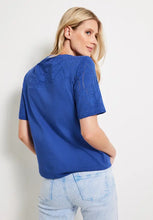 Load image into Gallery viewer, 320160- Royal Jersey Lace Mix T-shirt- Cecil