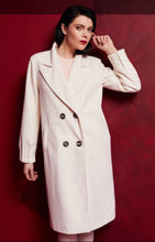 Load image into Gallery viewer, 23120- Cream Wool Coat with Pleated Cuff- Kate Cooper