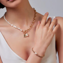 Load image into Gallery viewer, Freshwater Pearl and Charms Necklace- Knight &amp; Day