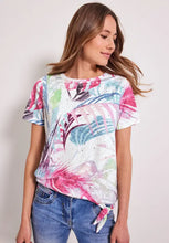 Load image into Gallery viewer, 320032- Hawaiian Print T-Shirt w/ Tie hemline- Cecil