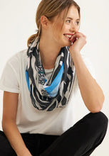 Load image into Gallery viewer, 572127- Black/Cream Loop Scarf - Street One