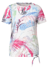 Load image into Gallery viewer, 320032- Hawaiian Print T-Shirt w/ Tie hemline- Cecil