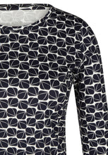 Load image into Gallery viewer, 114350 - Navy and Sliver Print Top - Rabe