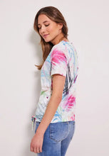Load image into Gallery viewer, 320032- Hawaiian Print T-Shirt w/ Tie hemline- Cecil