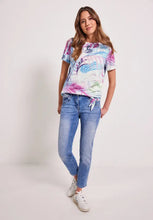 Load image into Gallery viewer, 320032- Hawaiian Print T-Shirt w/ Tie hemline- Cecil