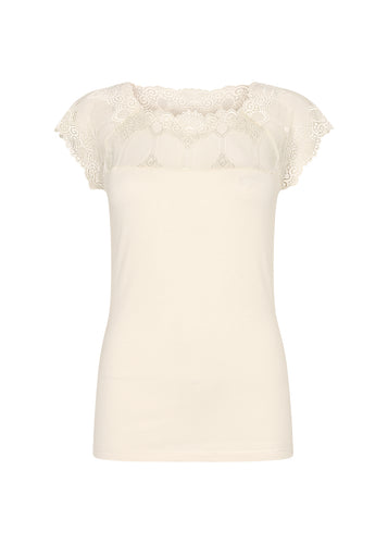 26129- Cream Lace Top - Soya Concept