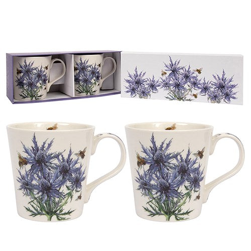 34219 - Set of 2 Mugs- Thistle  - Bee-Tanical