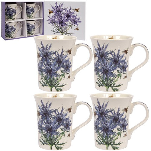 34222 - Set of 4 Mugs - Thistle - Bee-Tanical