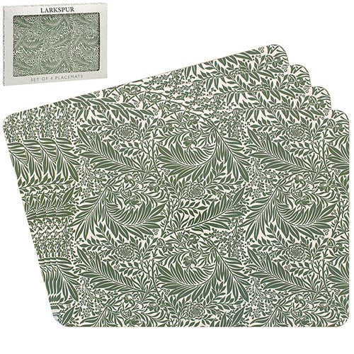 96123 - Larkspur Leaves Set of 4 Placemats - William Morris
