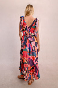 1743 - Printed Semi-Sheer Maxi Dress - Molly Bracken