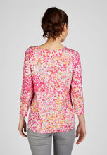 Load image into Gallery viewer, 113359- 3/4 Sleeve Pebble Print Top Magenta- Rabe