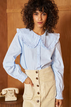 Load image into Gallery viewer, Blue Frill Collar Blouse - Milo's