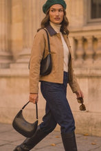 Load image into Gallery viewer, Camel Crop Trench Coat with Brass Buckles