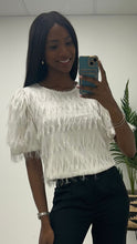 Load image into Gallery viewer, 23168 - Frilly Blouse - White  - Kyla