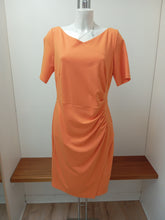Load image into Gallery viewer, 78584- Orange Dress w/ Side Ruching - Tia