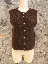 Load image into Gallery viewer, Choc Brown Sleeveless Cardigan - Milo’s