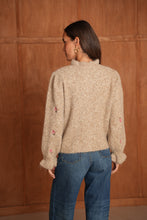 Load image into Gallery viewer, Beige Cardigan with Pink Florals