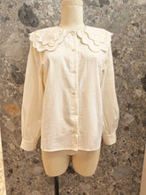Load image into Gallery viewer, Cream Frill Collar Blouse