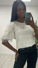 Load image into Gallery viewer, 23168 - Frilly Blouse - White  - Kyla