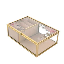Load image into Gallery viewer, Floral Glass Jewellery Box -Small - Widdop